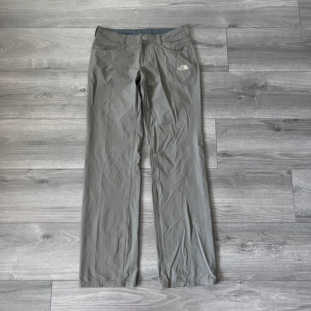 The North Face Women Size 0 Regular Hiking Pants Green Straight Leg Stretch